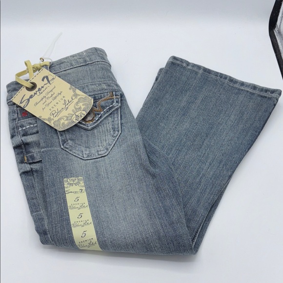 NWT Seven7 Kids Light Blue Denim Bootcut Jeans Size 5 - Picture 1 of 11